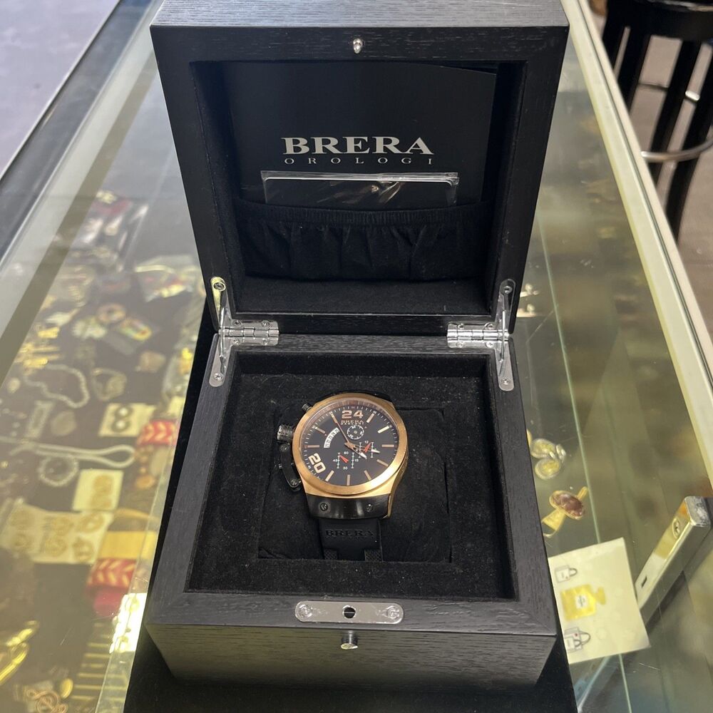 BRERA OROLOGI BRESC48 Quartz Watch Box Silicone Band